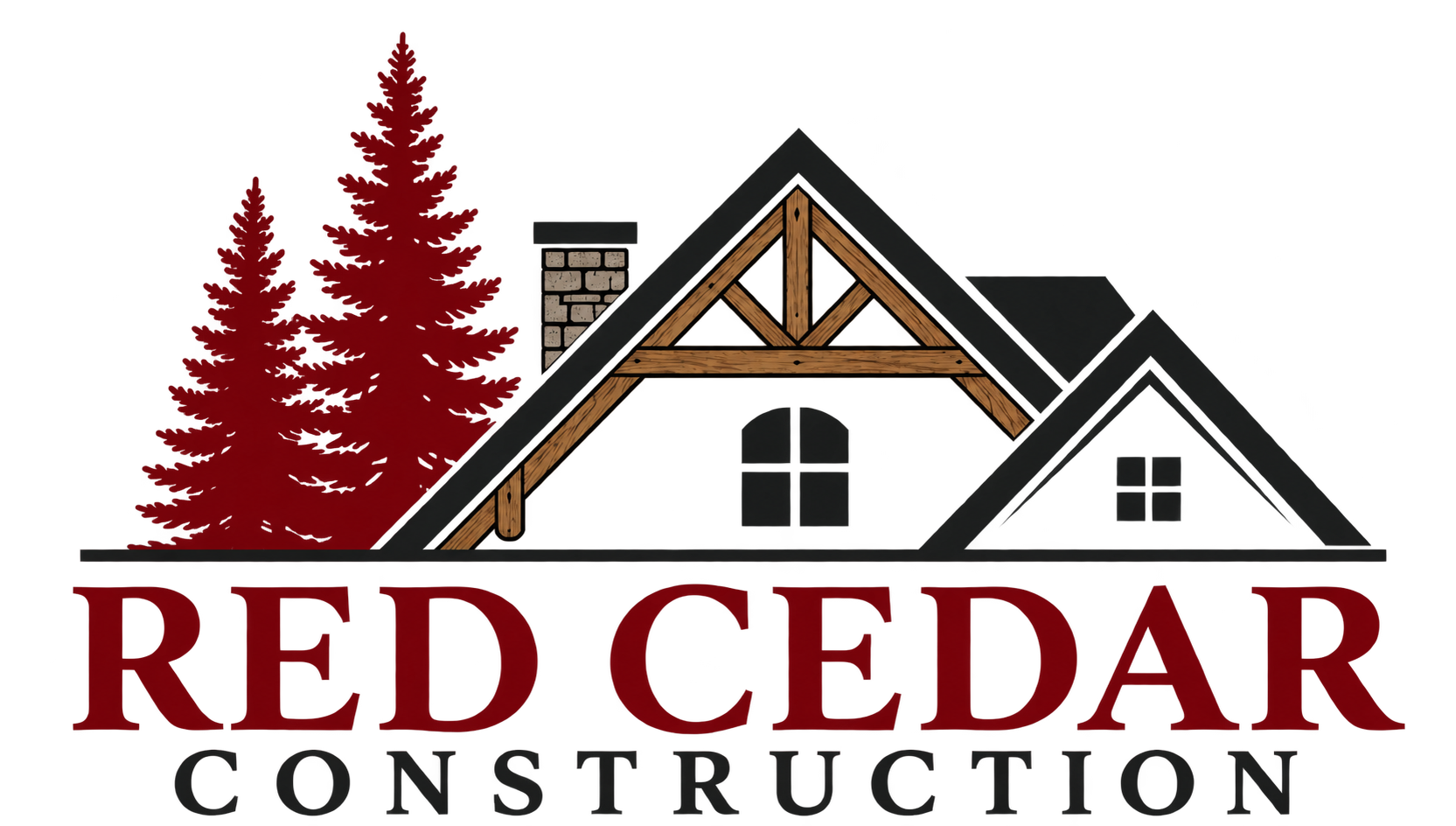 Red Cedar Construction cedar trees and house logo